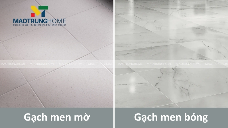 Phân loại theo bề mặt men