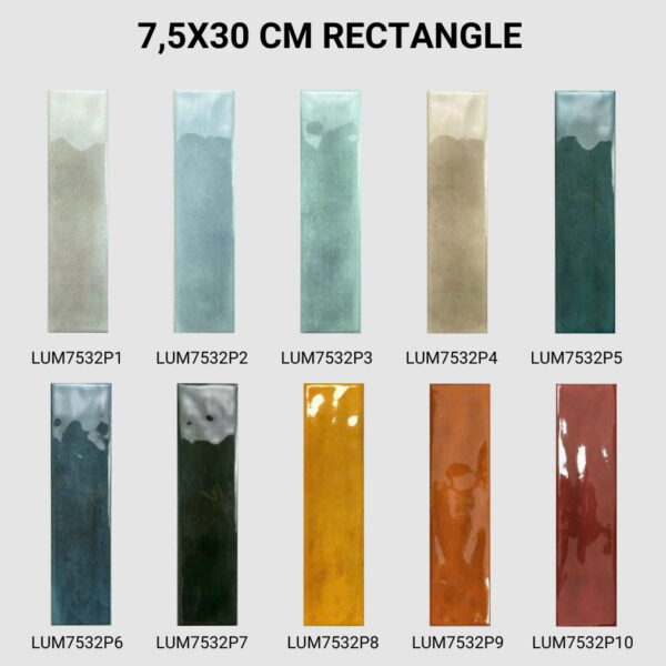 Gạch thẻ bóng gợn 7.5×30 RECTANGLE - Ảnh 2