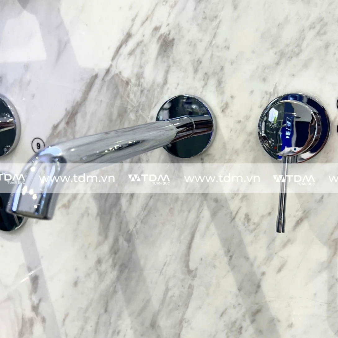 Vòi Lavabo Grohe 19967001 Nóng Lạnh 2 Lỗ Gắn Tường Essence New OHM - Ảnh 4