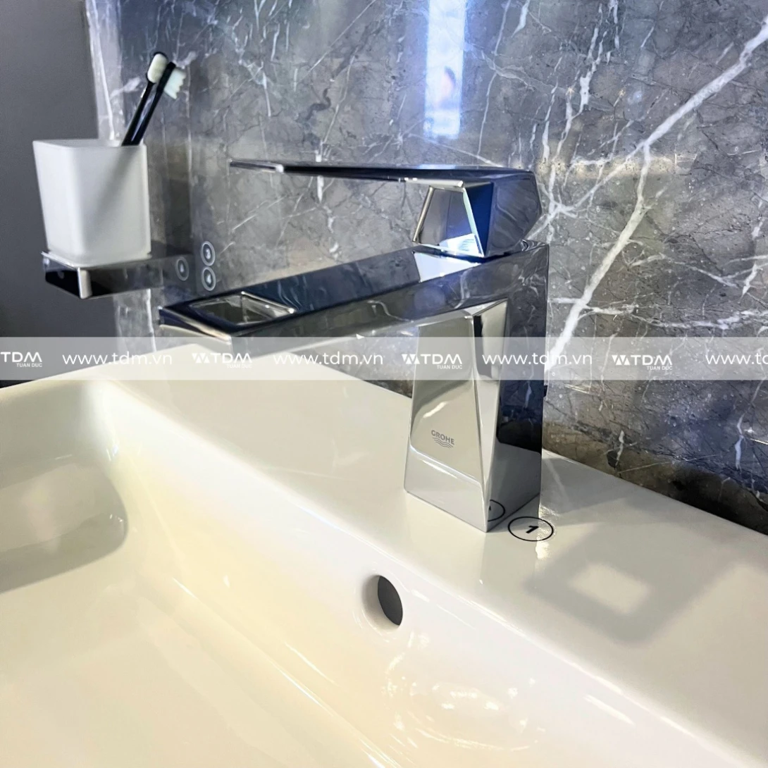 Vòi Chậu Grohe 23029000 Nóng Lạnh Allure Brilliant OHM Size M - Ảnh 3