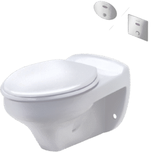 C45017 / CT4802AC / CT483AC - Bồn cầu treo tường, không két nước, van tự động và van ấn (âm tường) COTTO AMANDA