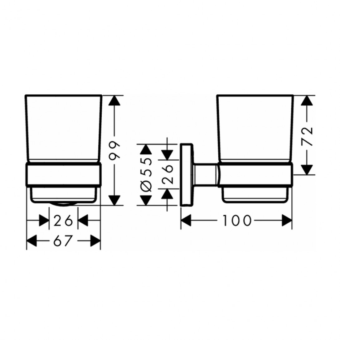 Kệ đựng ly Logis Universal Hansgrohe 41718000 - Ảnh 3