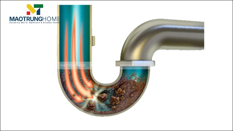 Đường ống cấp nước bị gập không bơm được nước