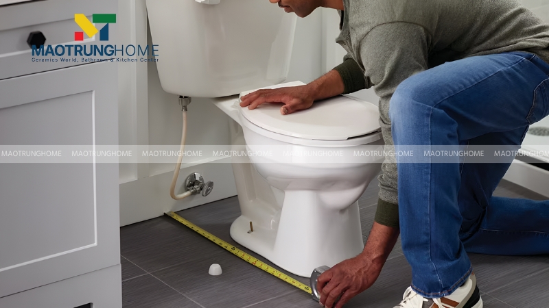 Đo đường cấp nước cho bồn cầu INAX