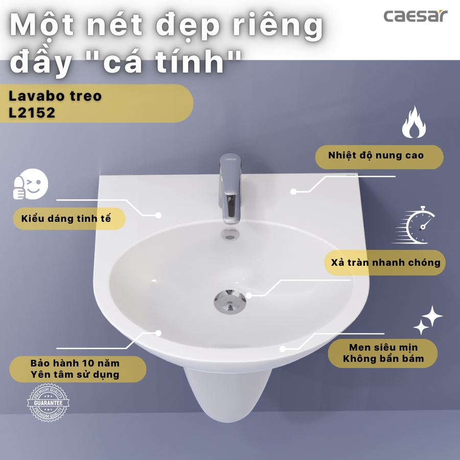 Lavabo Treo Tường - L2152 + P2443 - Ảnh 2
