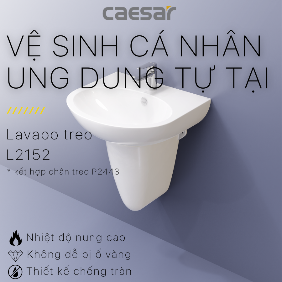 Lavabo Treo Tường - L2152 + P2443 - Ảnh 3