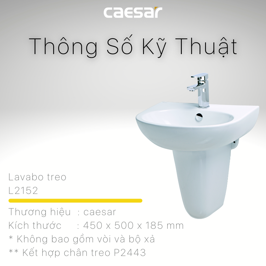 Lavabo Treo Tường - L2152 + P2443 - Ảnh 11