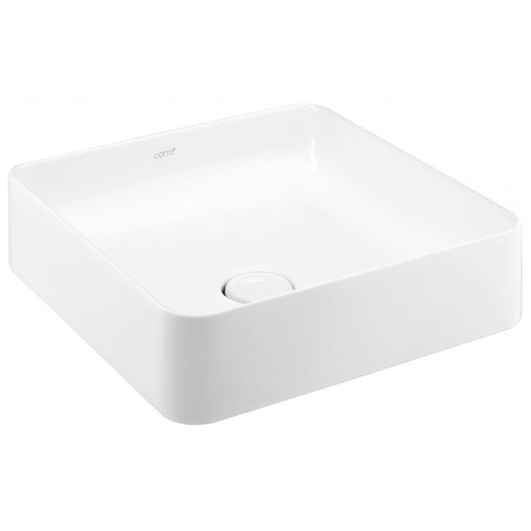 Chậu Lavabo COTTO C00341 MWH Đặt Bàn Trắng Mờ