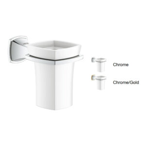 Bộ giá và ly sứ gắn tường Grandera Grohe 40626IG0
