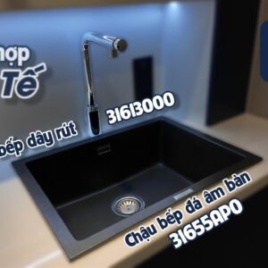 Vòi bếp dây rút nóng lạnh Minta SmartControl GROHE 31613000