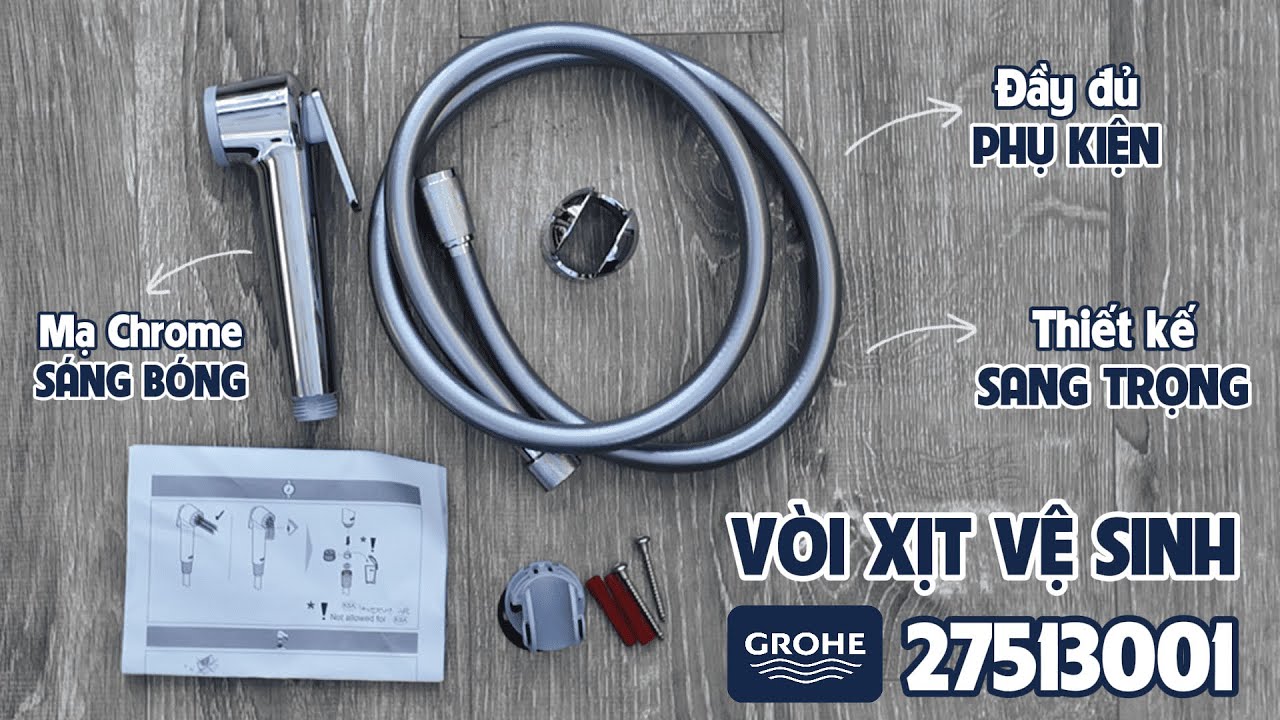 Bộ vòi xịt vệ sinh New Tempesta-F 1250mm GROHE 27513001
