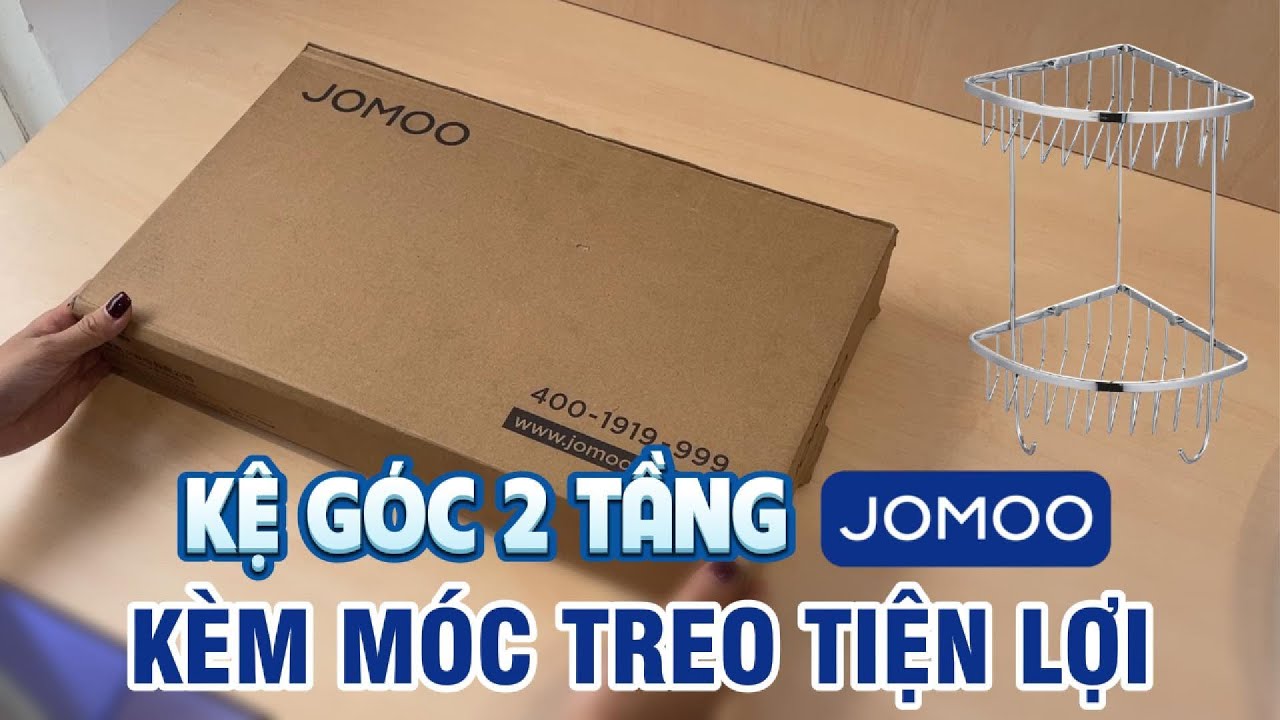 Kệ góc 2 tầng đựng xà phòng thép không gỉ 304 JOMOO 937011-1D-1