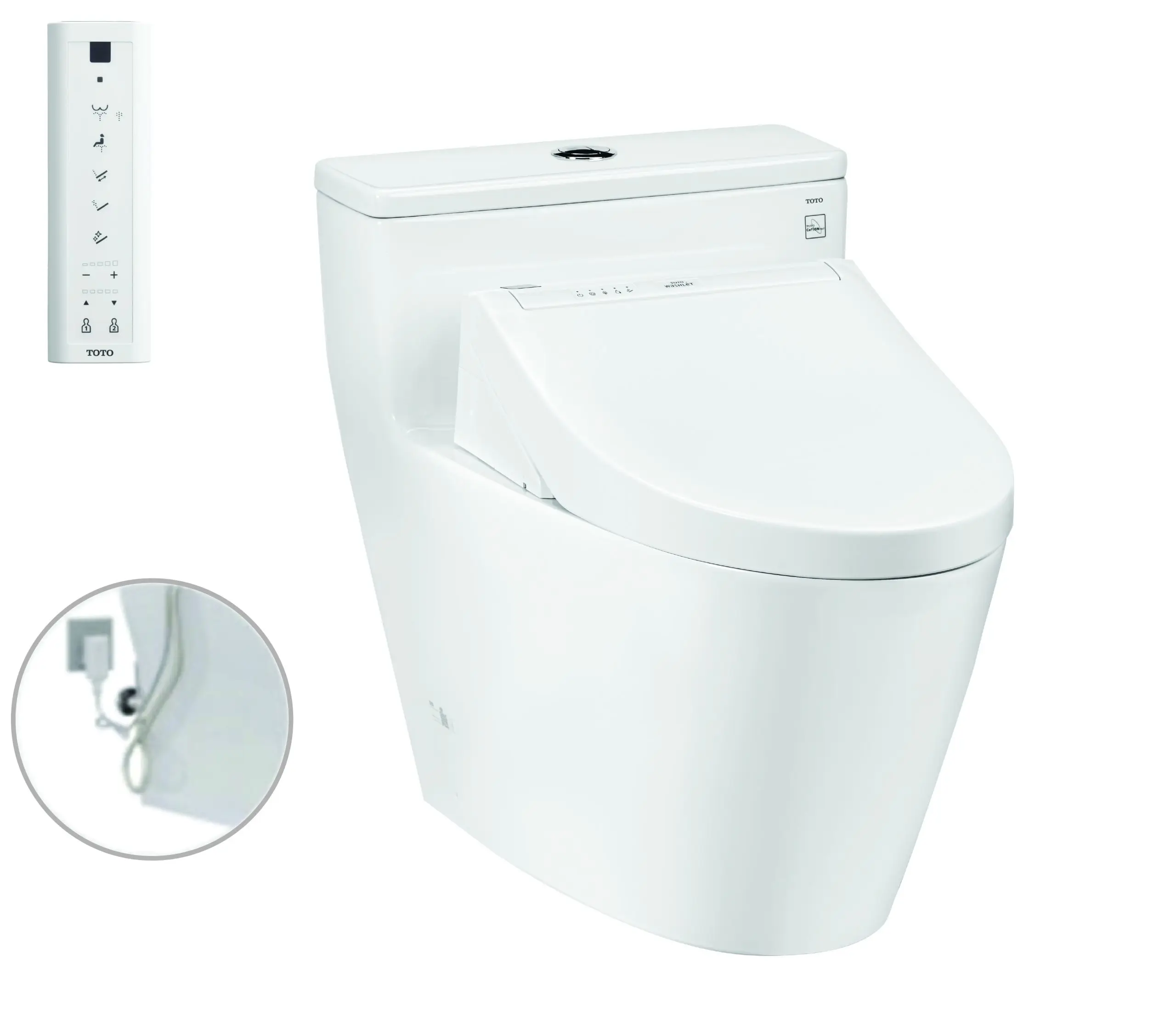 Bàn cầu 1 khối kèm nắp rửa điện tử WASHLET dòng C5 TCF24410AAA MS625DW14 cao cấp, chính hãng | TOTO
