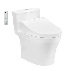 Bàn cầu một khối kèm nắp rửa điện tử WASHLET dòng C5 MS885CDW15 cao cấp, chính hãng | TOTO