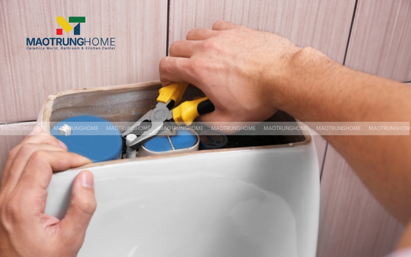 Bộ xả đã quá cũ nên thay bộ xả mới