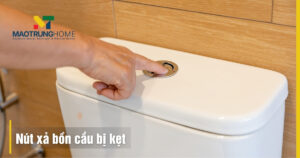 Nút xả bồn cầu bị kẹt