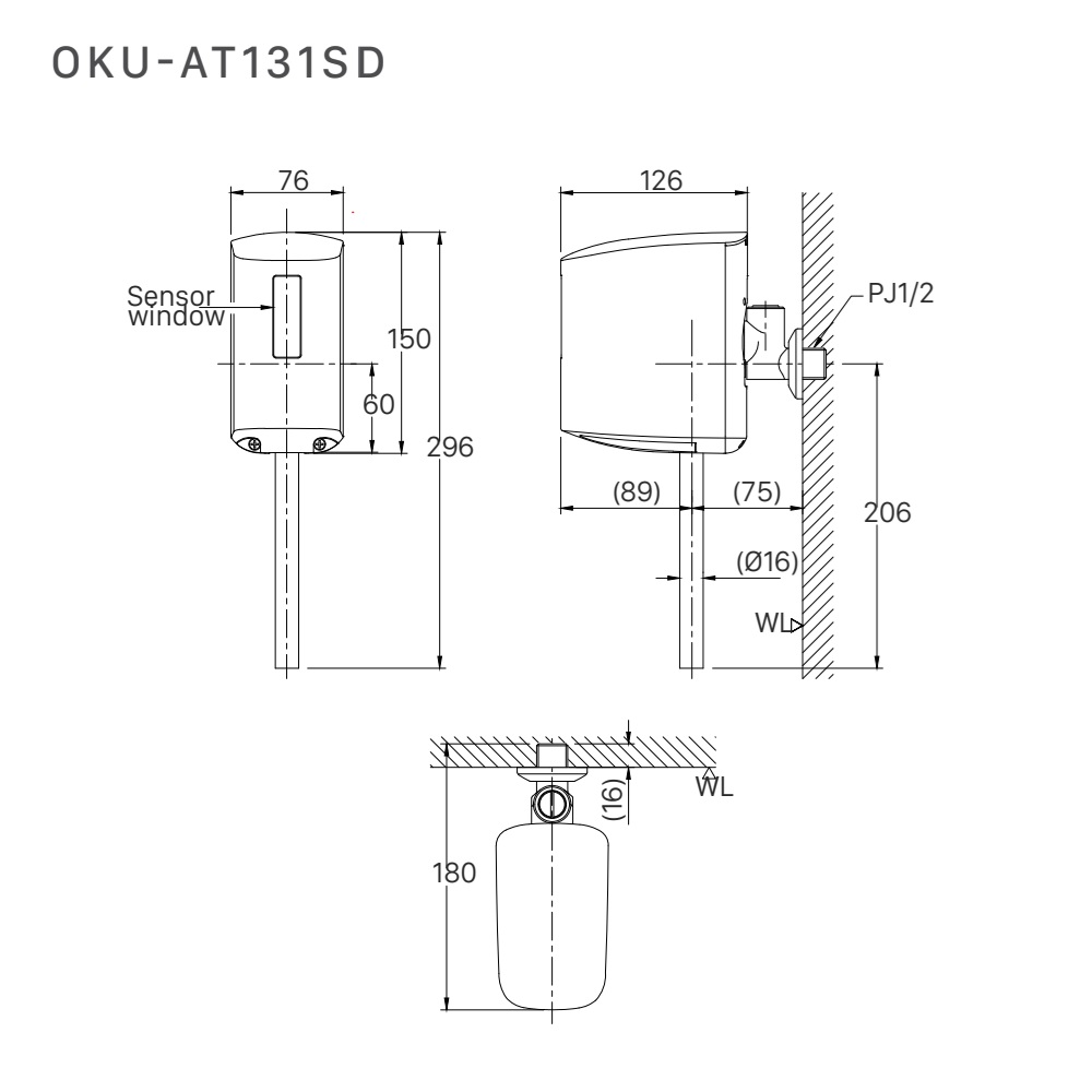 Van xả tiểu cảm ứng INAX OKU-AT131SD (OKUAT131SD) - Ảnh 3