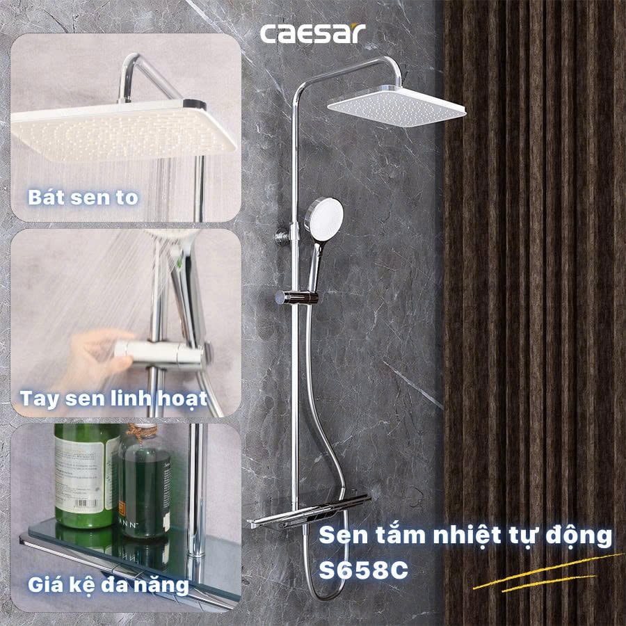 Bộ Vòi Sen Đứng Nóng Lạnh - S658C - Ảnh 12