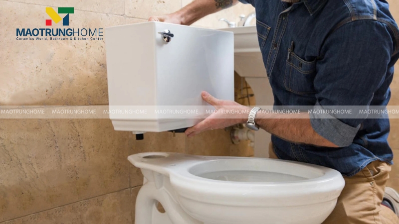 Bạn cần thay két nước bồn cầu để tránh phụ kiện bên trong hỏng hóc liên tục