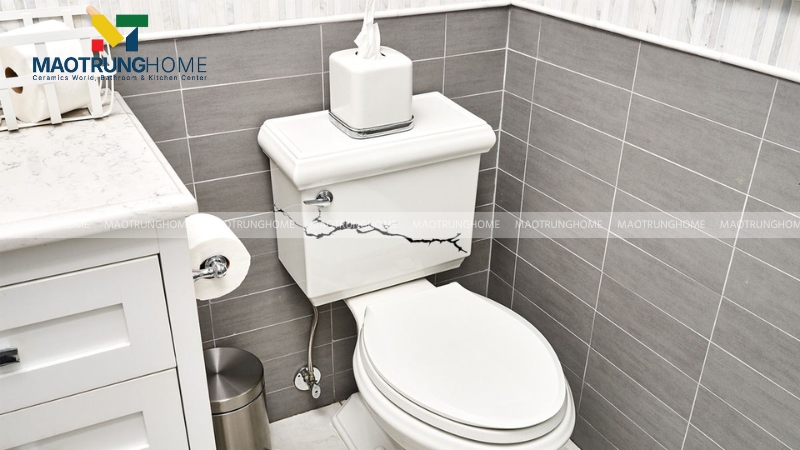 Đối với hư hỏng về phần sứ, bạn cần thay cả két nước