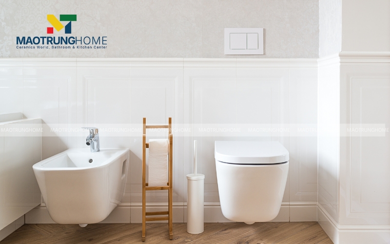 Bồn cầu treo tường là lựa chọn số một cho phòng tắm 2m2