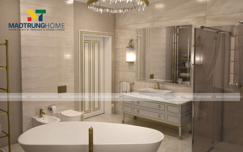 Gương giúp phản chiếu ánh sáng tạo ra chiều sâu cho không gian 