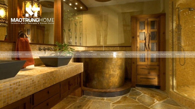 Vật liệu tự nhiên là yếu tố không thể thiếu để tạo nên cảm giác ấm cúng và kết nối