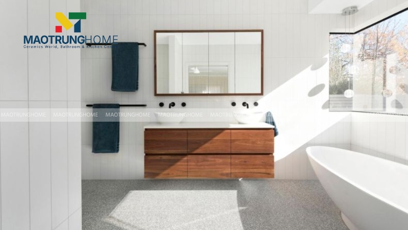 Không gian thư giãn tuyệt vời với thiết kế cho nhà vệ sinh rộng, biệt thự