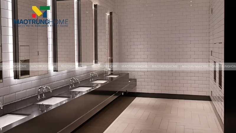 Thiết kế nhà vệ sinh nhà hàng phong cách hiện đại (Mẫu 1)