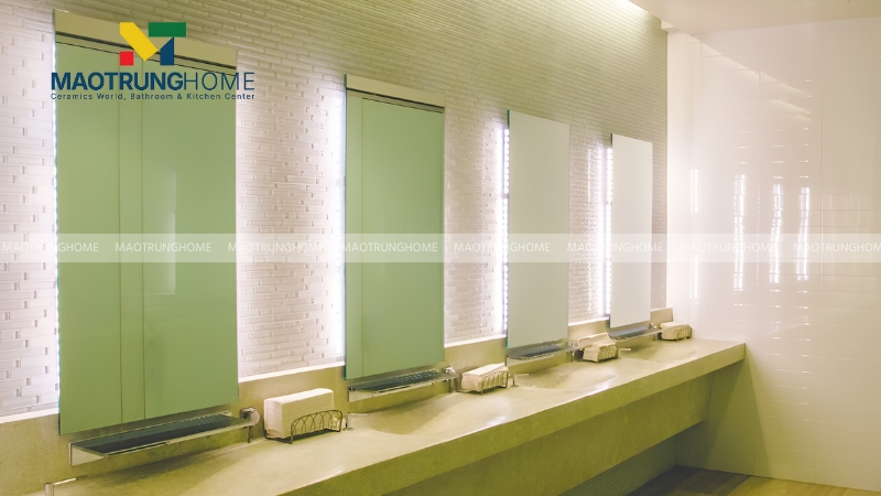 Thiết kế nhà vệ sinh nhà hàng phong cách mộc mạc (Mẫu 1)