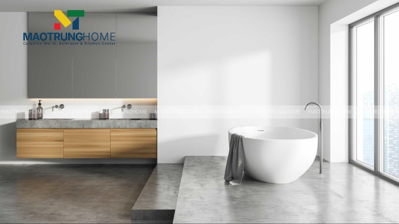 Thiết kế nhà vệ sinh và nhà tắm riêng: Phong cách tối giản (Mẫu 1)