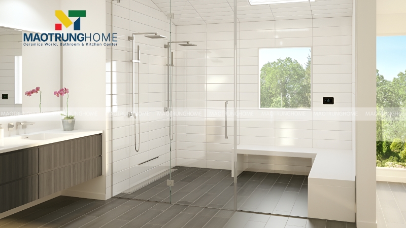 Thiết kế nhà vệ sinh và nhà tắm riêng: Phong cách tối giản (Mẫu 3)