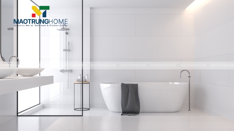 Thiết kế nhà vệ sinh và nhà tắm riêng: Phong cách tối giản (Mẫu 6)