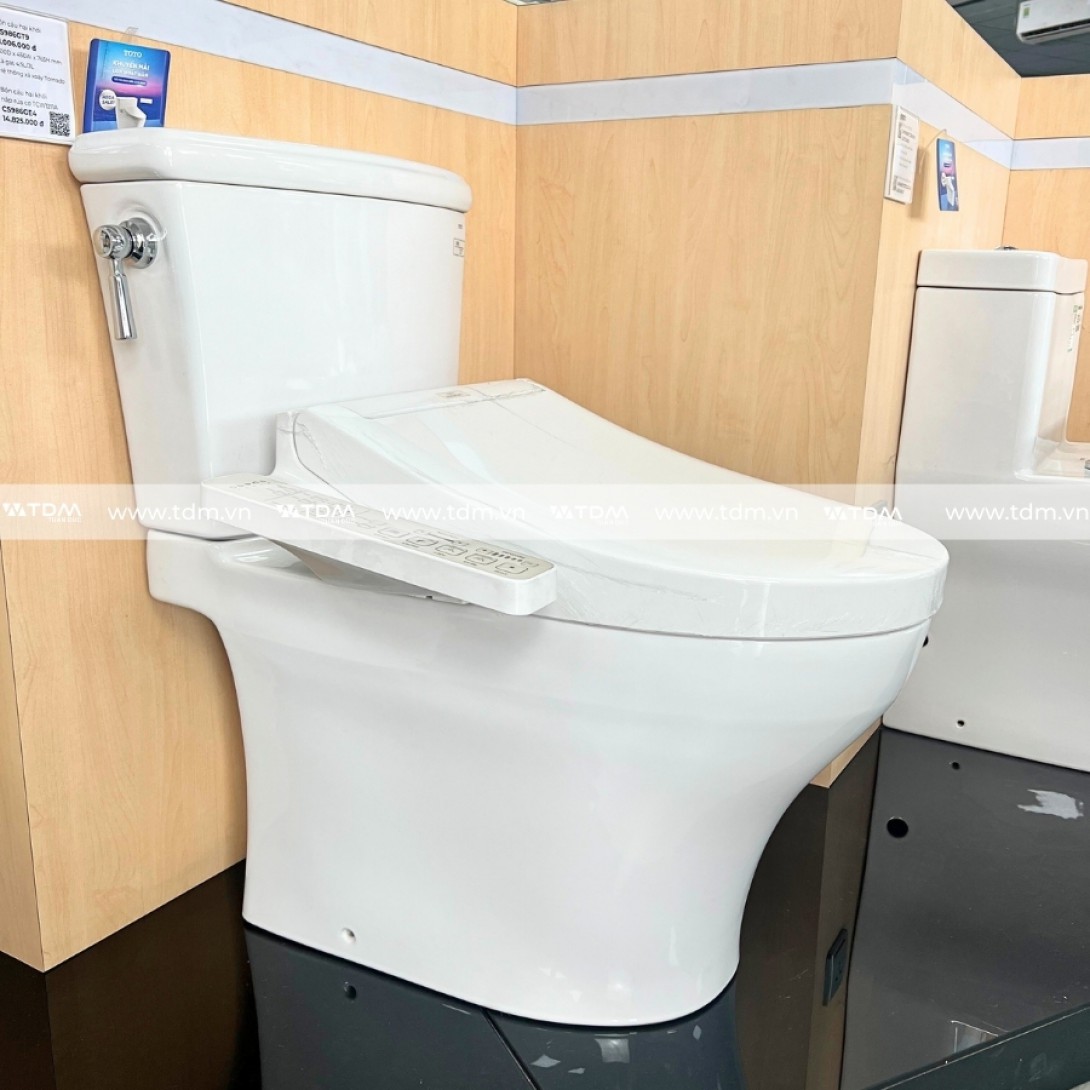 Bồn Cầu Điện Tử TOTO CS986CGW17 Nắp Rửa Washlet TCF23460AAA C2 Giấu Dây - Ảnh 4