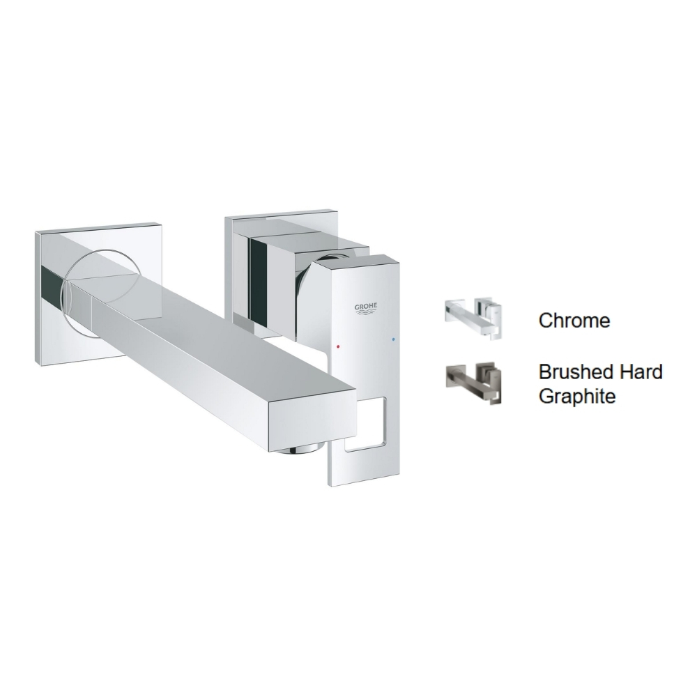 Vòi chậu nóng lạnh gắn tường 2 lỗ Eurocube GROHE 23447000