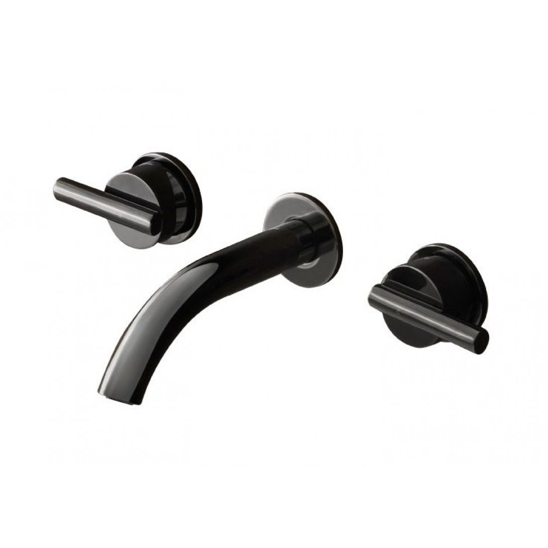 Vòi Lavabo COTTO CPF203A#BN2 Gắn Tường Nóng Lạnh Màu Đen Quil