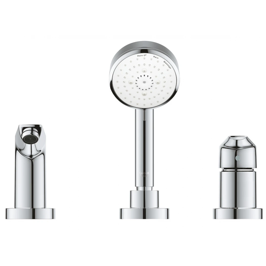 Bộ vòi xả Grohe BauEdge OHM 2511710A 3 lỗ gắn thành bồn tắm - Ảnh 3