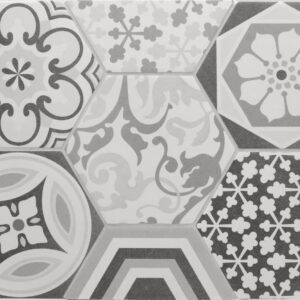 Gạch APE Hexatile Harmony B&W 13,9x16