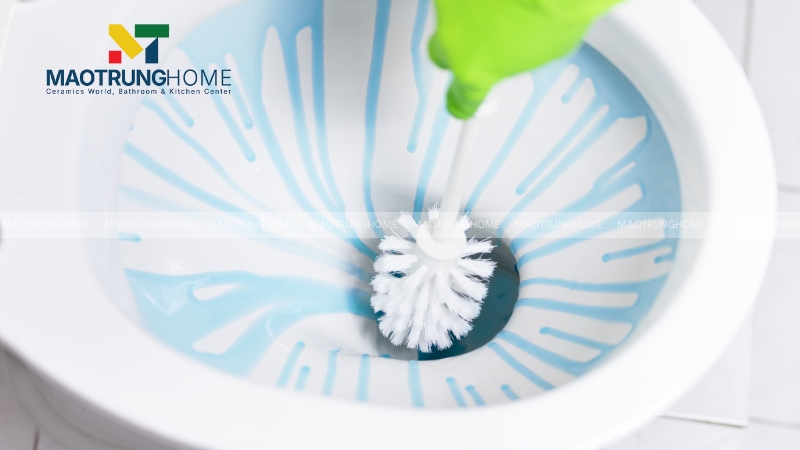 Vệ sinh bồn cầu men sứ Nano của Caesar