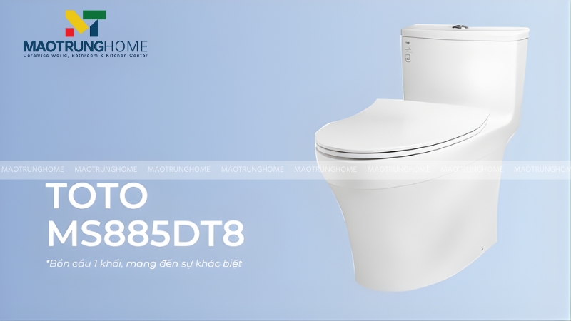 Mẫu Bồn cầu 1 khối TOTO MS885DT8 hiện đại