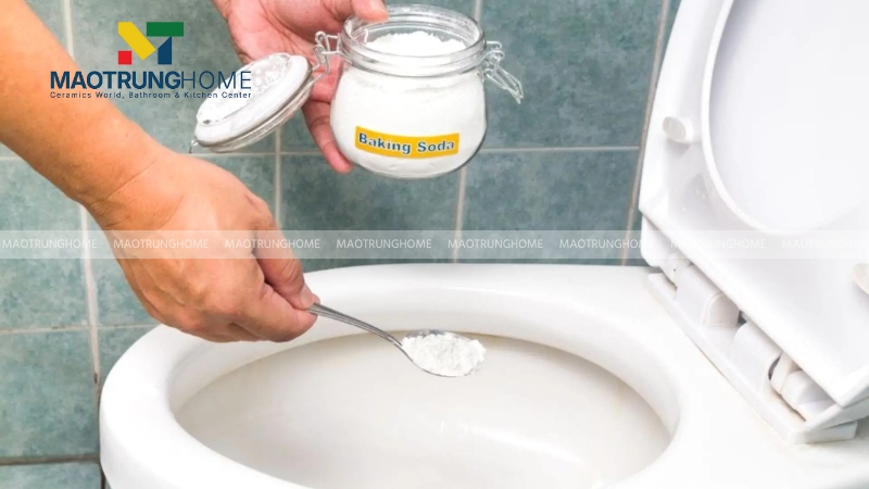 Dùng hỗn hợp baking soda và giấm