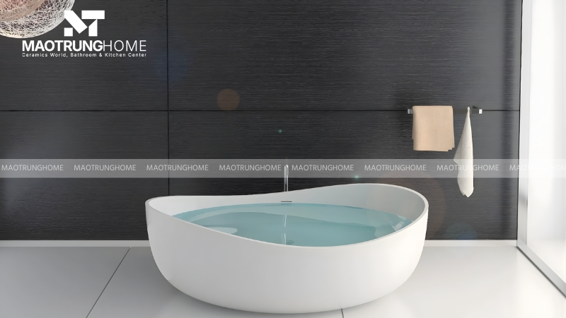 Bồn tắm solid surface dành cho người dùng có yêu cầu cao về thiết kế và độ bền
