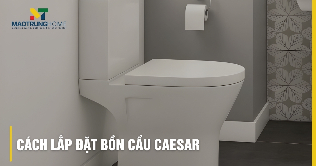 Cách lắp đặt bồn cầu Caesar: Hướng dẫn chi tiết các loại, khắc phục lỗi