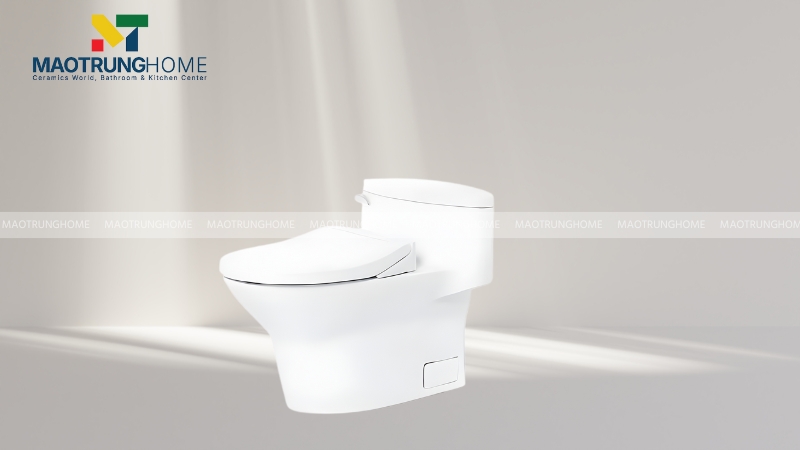 Bồn cầu 1 khối, kèm nắp rửa cơ – TCW07S – MS904E2 với Công nghệ CeFiONtect