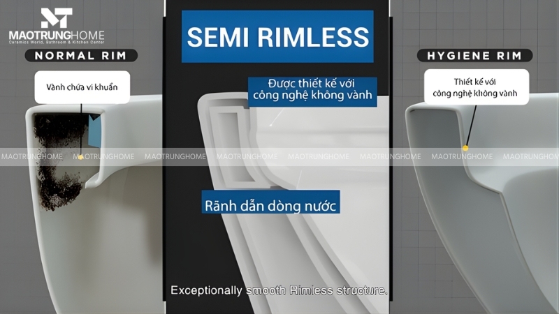 Thiết kế không vành (Rimless) thẩm mỹ