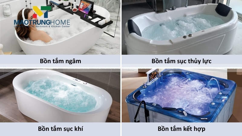 Phân loại bồn Jacuzzi theo chức năng
