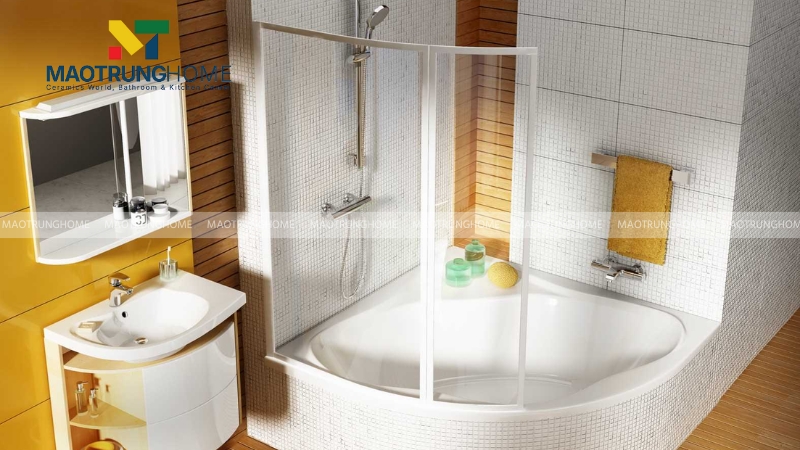 Layout 1: Phòng tắm 4m² (kích thước 2.5m x 1.6m)