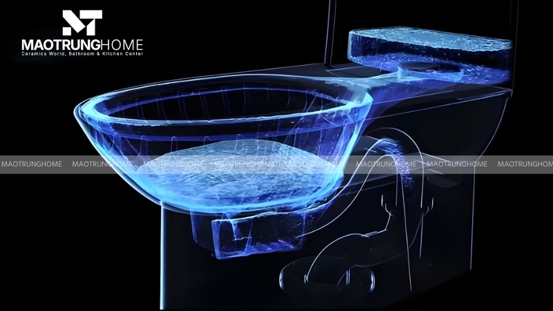 Rigel có công nghệ xả hiệu quả và tiết kiệm nước