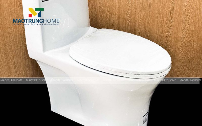 Bồn cầu 1 khối có phần két nước và thân bệ ngồi được đúc liền thành một khối