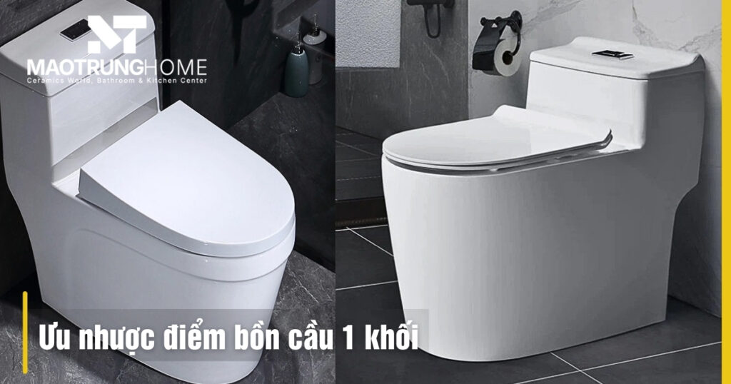 Ưu nhược điểm của bồn cầu 1 khối